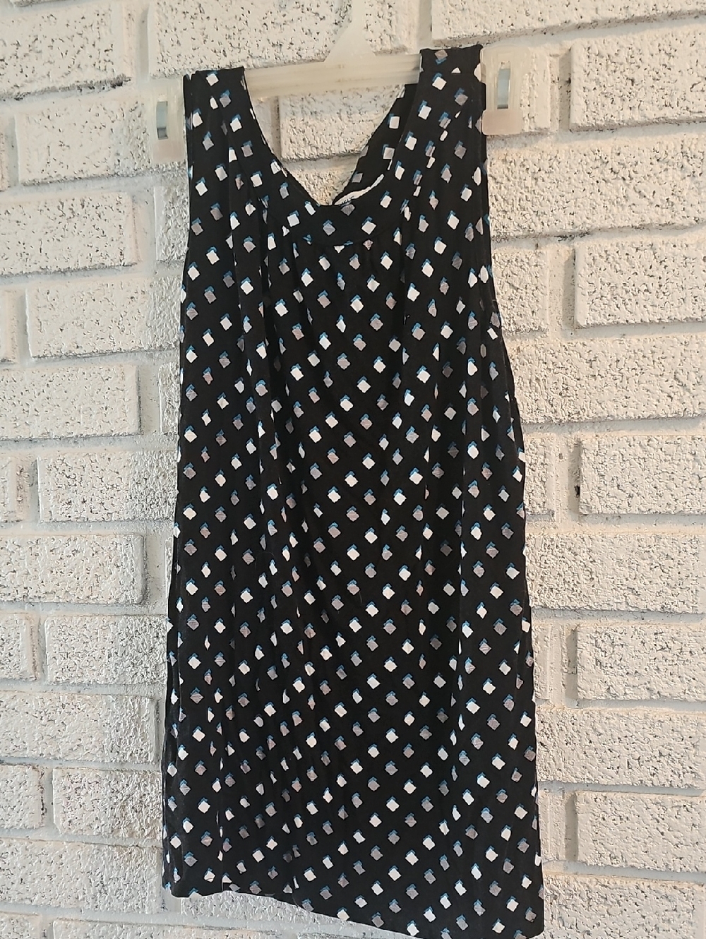 Ricki's Black Midi Dress with White Diamond Motif